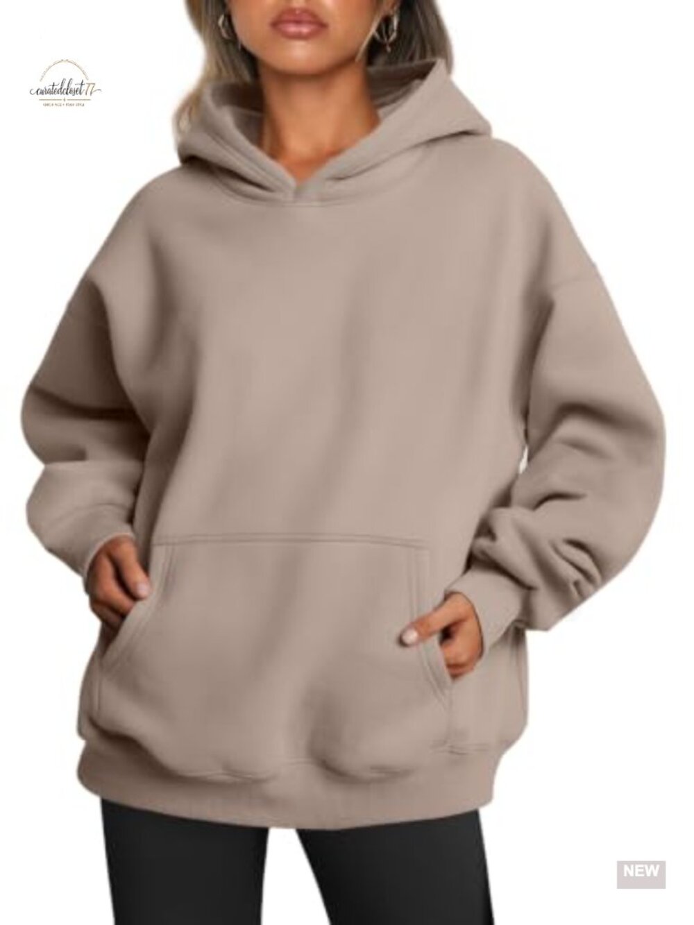 Oversized Hoodie Womens Fleece Pullover Sweatshirt with Kangaroo Pocket